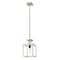 Z-Lite Quadra 1 Light Mini Pendant, Brushed Nickel + Black 456MP-BN-BK - alternate 1